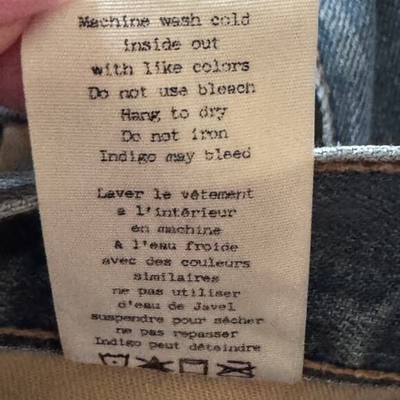 Rag & Bone Distressed Boyfriend Jeans Moss with Holes Size 27 Blue - Picture 10 of 10